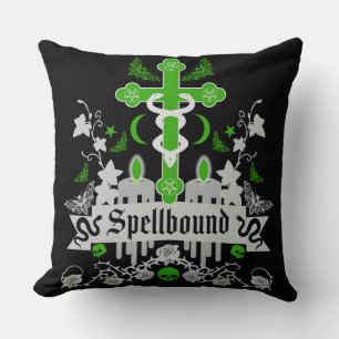 Gothic Post Punk Fashion Accessories Throw Pillow