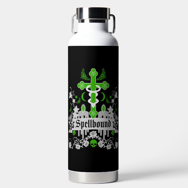 Gothic Post Punk Fashion Accessories Water Bottle (Front)