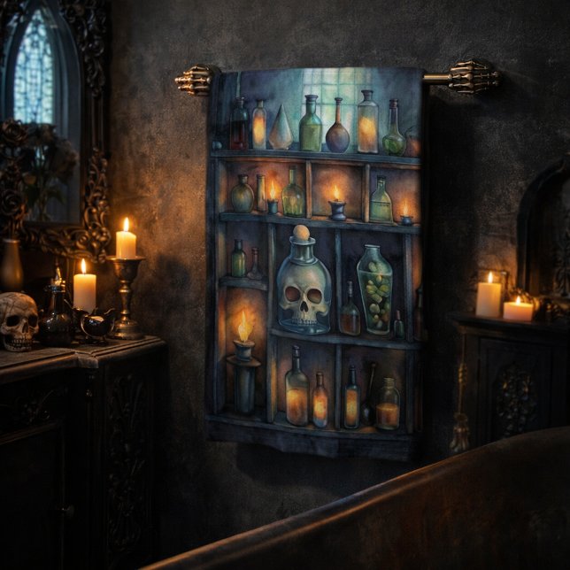 Gothic Potion Bottles – Dark Apothecary Bath Towel Set (Creator Uploaded)
