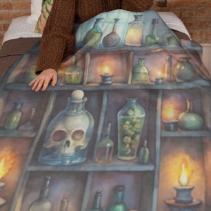 Gothic Potion Bottles – Dark Apothecary Fleece Blanket