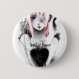 Gothic Power 2 Inch Round Button