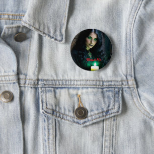 Gothic Pretty Witch, Dark Theme 2 Inch Round Button