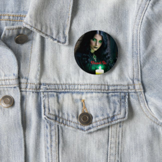 Gothic Pretty Witch, Dark Theme 2 Inch Round Button