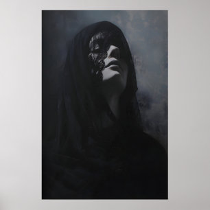 Gothic Princess Widow Art, Dark Fantasy, Witch and Poster