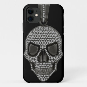 Gothic Printed Diamond Skull iPhone 11 Case