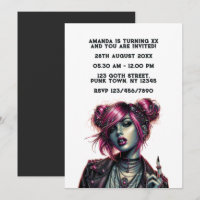 Gothic Punk Girl Birthday Party