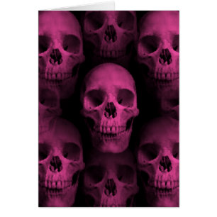 Gothic punk girly hot pink cute skull