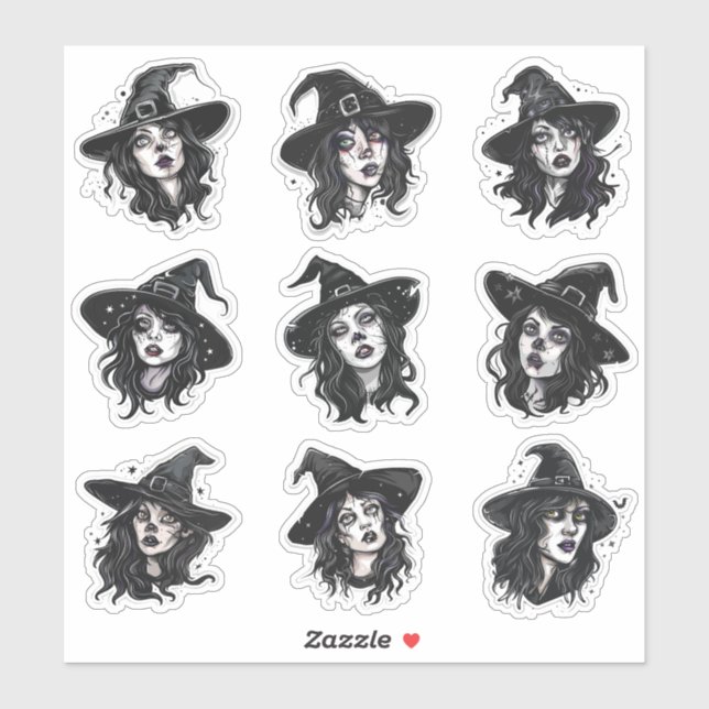 Gothic Punk Halloween Witch  (Sheet)