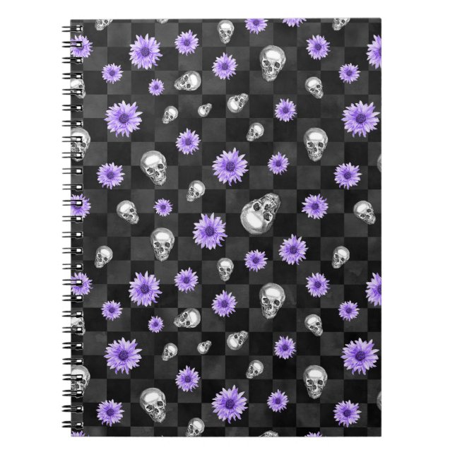 Gothic Purple Floral Note book (Front)