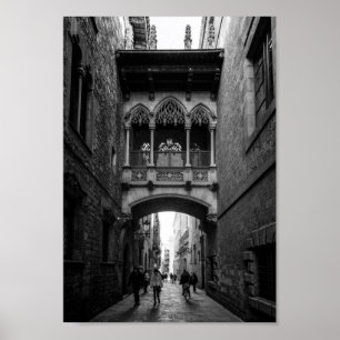 Gothic Quarter Architecture of Barcelona Poster