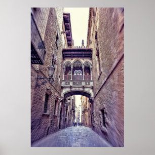 Gothic quarter in Barcelona, Spain Poster