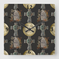 Gothic R.I.P. Headstone Celtic Cross Full Moon Art