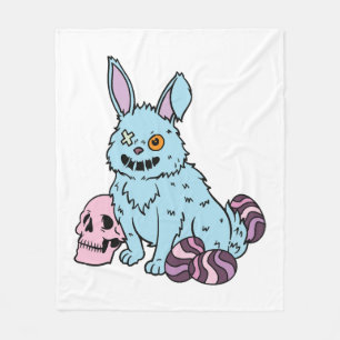 Gothic Rabbit Gothic Bunny Gothic Easter Emo Goth  Fleece Blanket