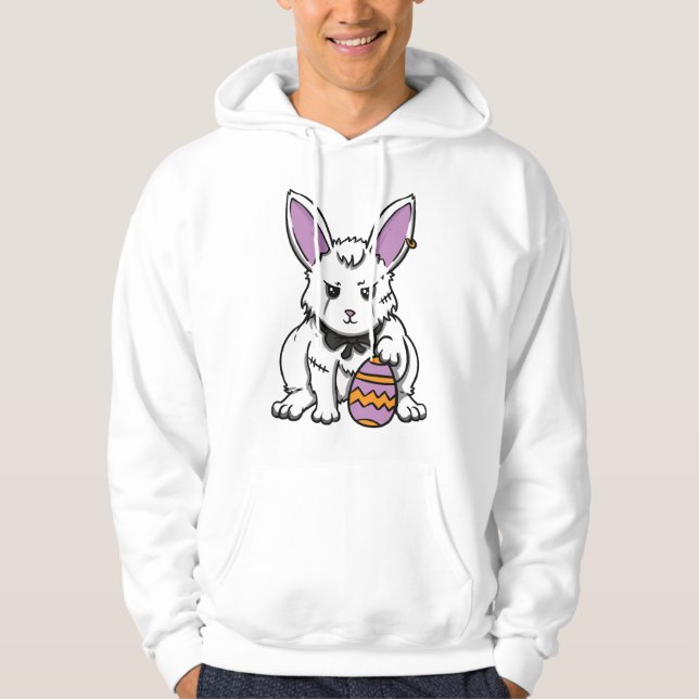 Gothic Rabbit Gothic Bunny Gothic Easter Emo Goth  Hoodie (Front)