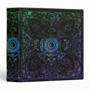 Gothic Rainbow Black Leather Book of Shadows Binder
