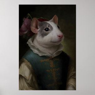 Gothic Rat Vintage Poster, Art Poster Print, Home
