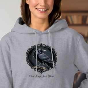 Gothic Raven Dark Academia Alternative Hoodie