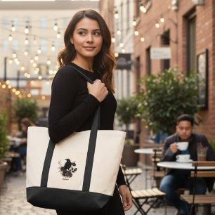 Gothic Raven Dark Academia Everyday Market Tote Bag