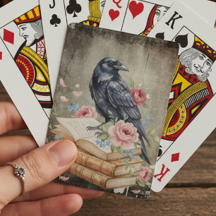 Gothic Raven Dark Academia Playing Cards