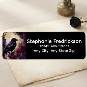 Gothic Raven Dark Academia Return Address