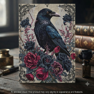 Gothic Raven Dark Academia Victorian Card