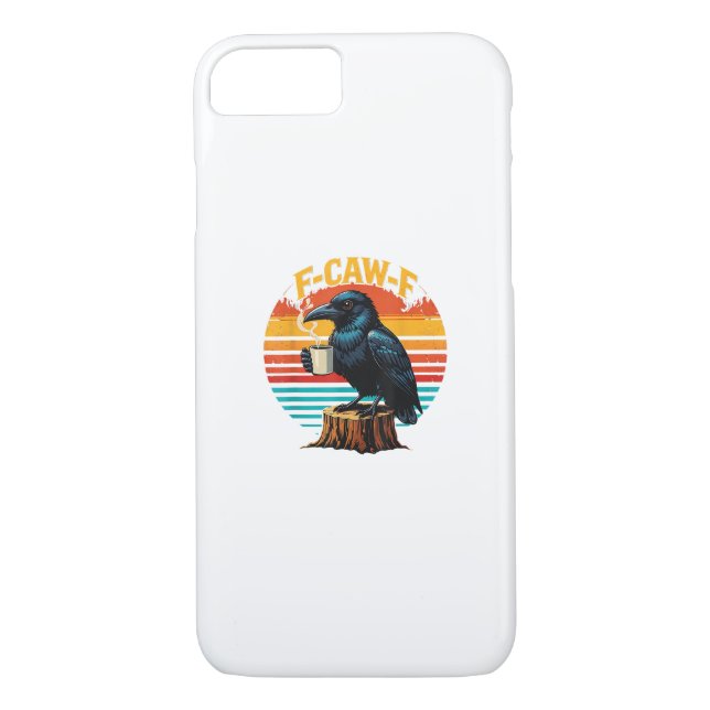 Gothic Raven Funny Halloween F Caw F Coffee Case-Mate iPhone Case (Back)