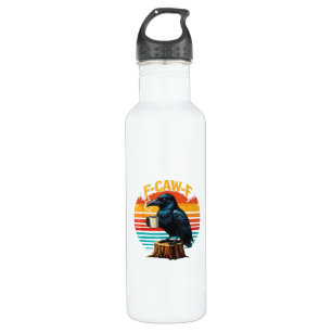 Gothic Raven Funny Halloween F-Caw-F Coffee Crow V 710 Ml Water Bottle