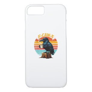 Gothic Raven Funny Halloween F-Caw-F Coffee Crow V Case-Mate iPhone Case