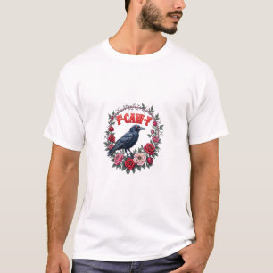 Gothic Raven Funny Halloween F-Caw-F Crow Vintage  T-Shirt