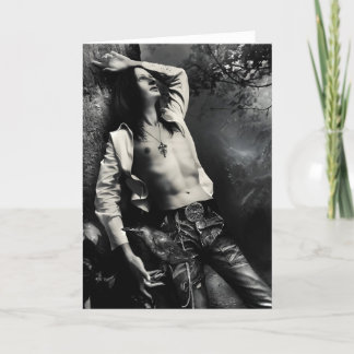 Gothic Raven Greeting Card