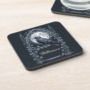 Gothic Raven Moonlit Coaster