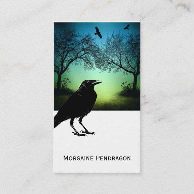 Gothic Raven Profile Card (Front)