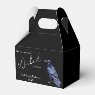 Gothic Raven Wicked Good Time Halloween Party Favor Box
