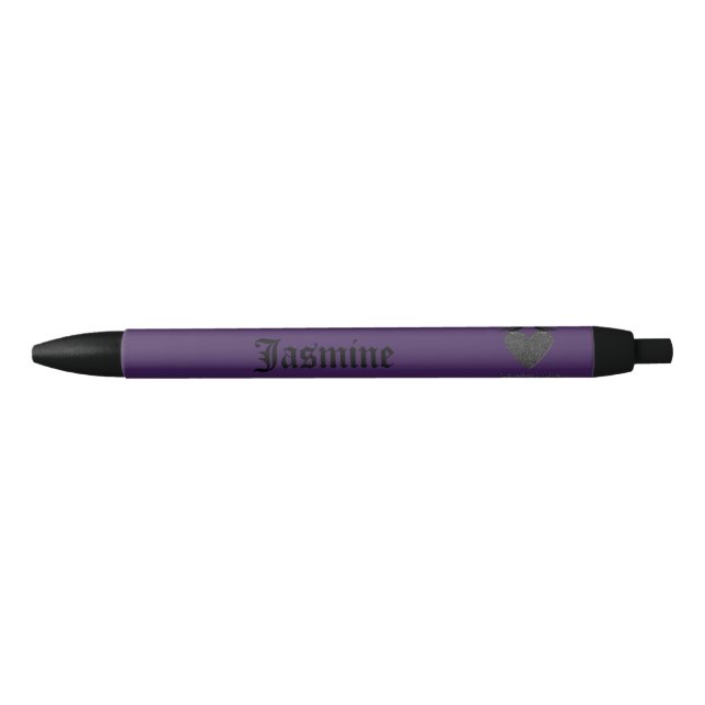 Gothic Ravens and Black Heart Custom Ink Pen (Front)