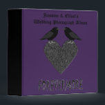 Gothic Ravens and Black Heart Custom Wedding Photo Binder<br><div class="desc">This awesome photograph album features a pair of gothic black Ravens perched on top of a black heart staring lovingly at each other. This design is perfect for weddings, anniversaries and Valentine's Day. It is also great for showing that special goth in your life how much you love them. There...</div>