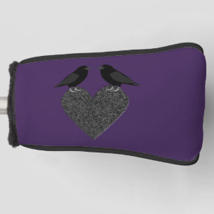 Gothic Ravens and Black Heart Golf Head Cover