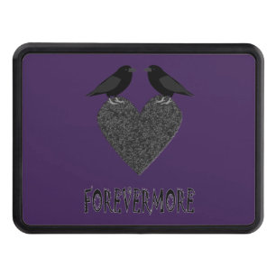 Gothic Ravens and Black Heart Trailer Hitch Cover
