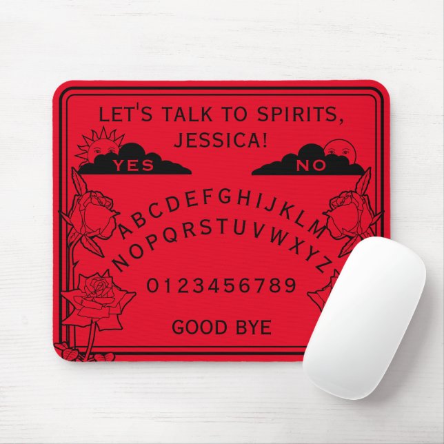 Gothic Red Black Floral Game Board Mouse Pad (With Mouse)