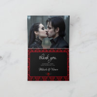 Gothic Red Damask Rose Wedding