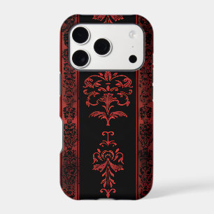 Gothic Red Damask Stripe Phone Case