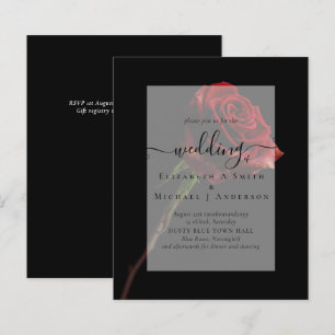 Gothic Red Roses Goth Wedding Invite