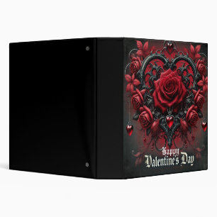 Gothic red roses Valentine's day Binder