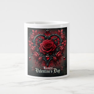 Gothic red roses Valentine's day Large Coffee Mug