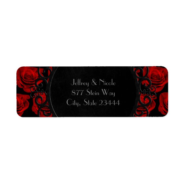 Gothic Red Roses Victorian Wedding (Front)