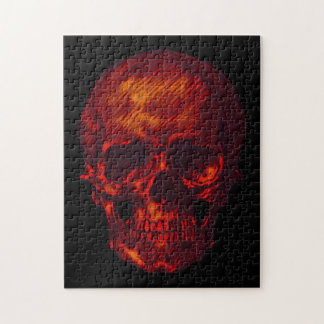 Gothic Red Skull Jigsaw Puzzle