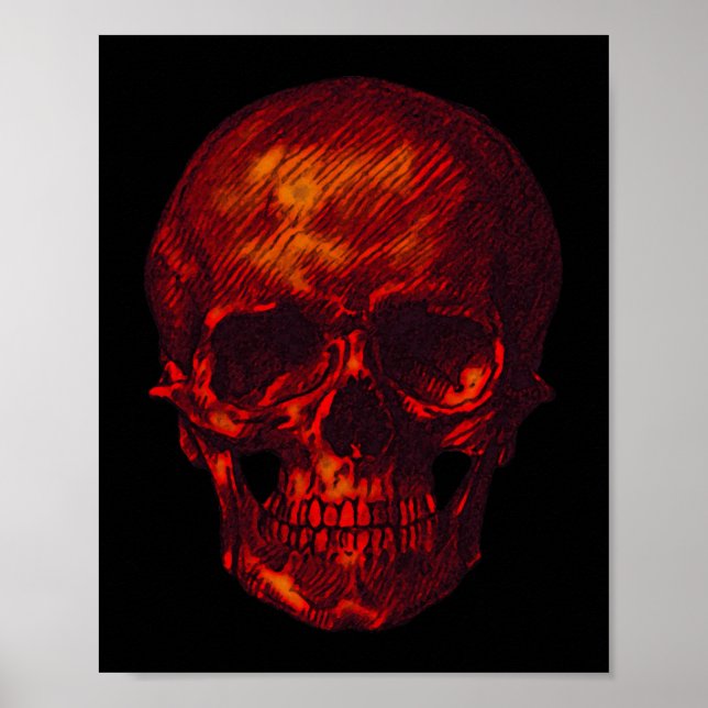 Gothic Red Skull Poster (Front)