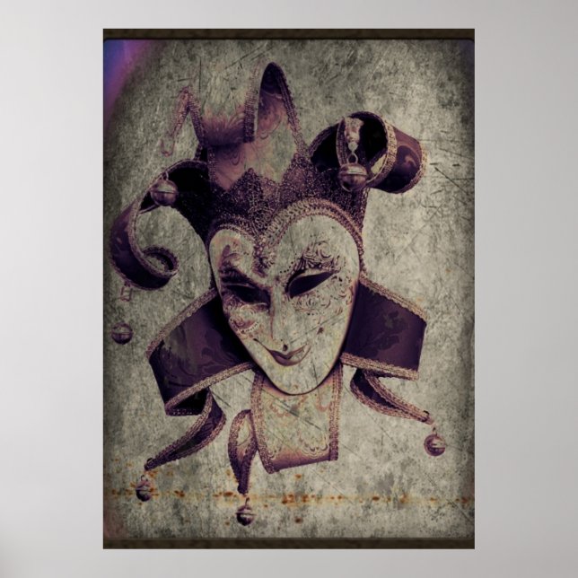 Gothic Renaissance Evil Clown Joker Poster (Front)
