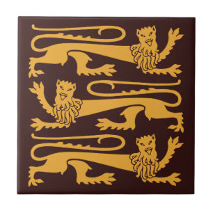 Gothic revival Pugin Mad happy lions CC0960 Tile