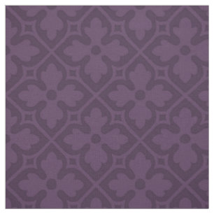 Gothic Revival Quatrefoils, Aubergine Fabric