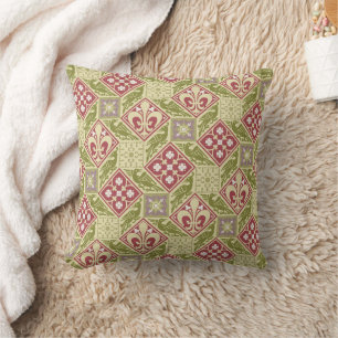 Gothic Revival Tiles Throw Pillow